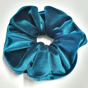 8 for $15 * Large Teal Green Velvet Scrunchie